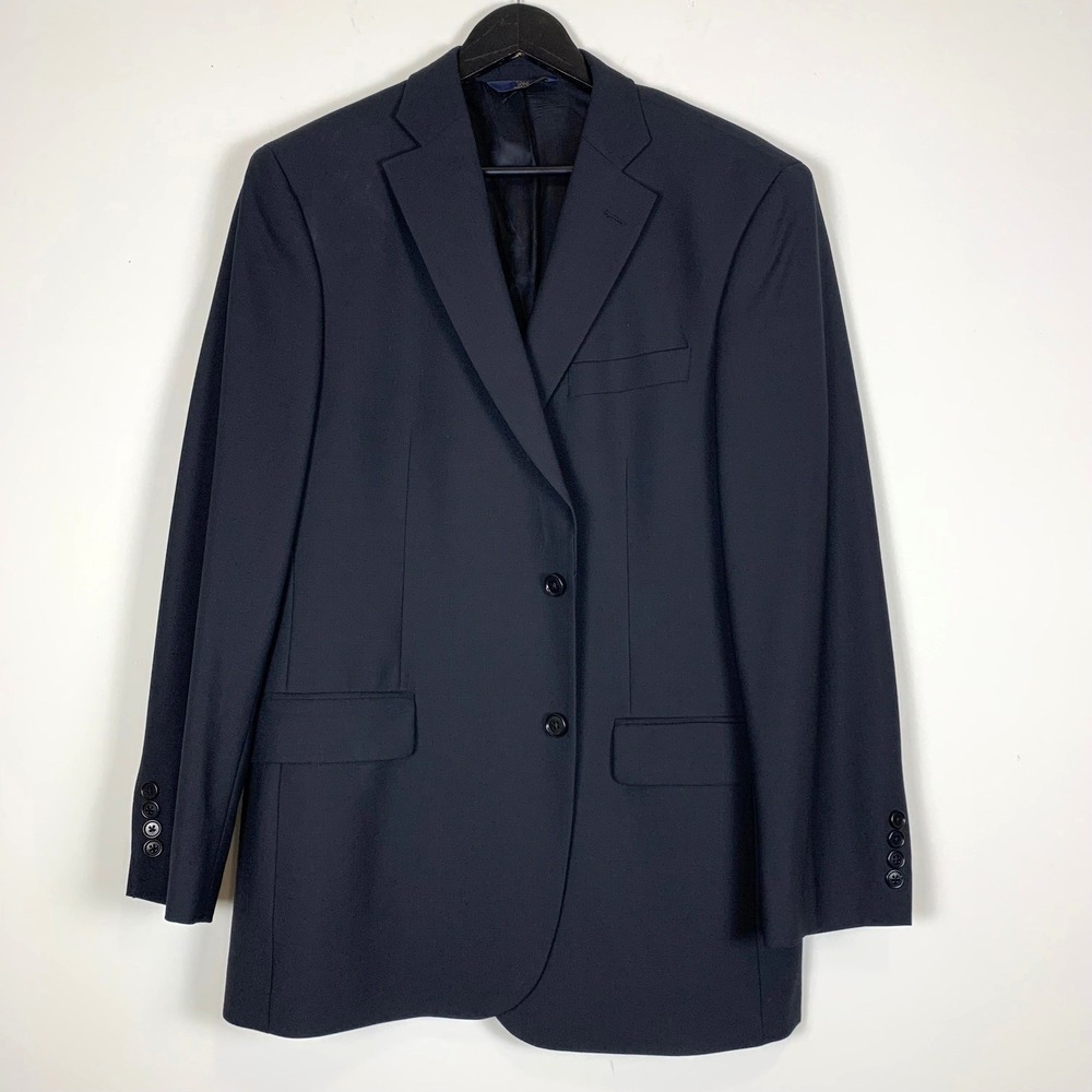 Brooks Brothers Wool Sport Coat Mens 42R Black 346 Stretch Blazer Old Money